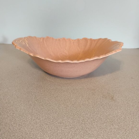 Steubenville Pottery Woodfield Coral Serving Bowl MCM - Picture 3 of 4